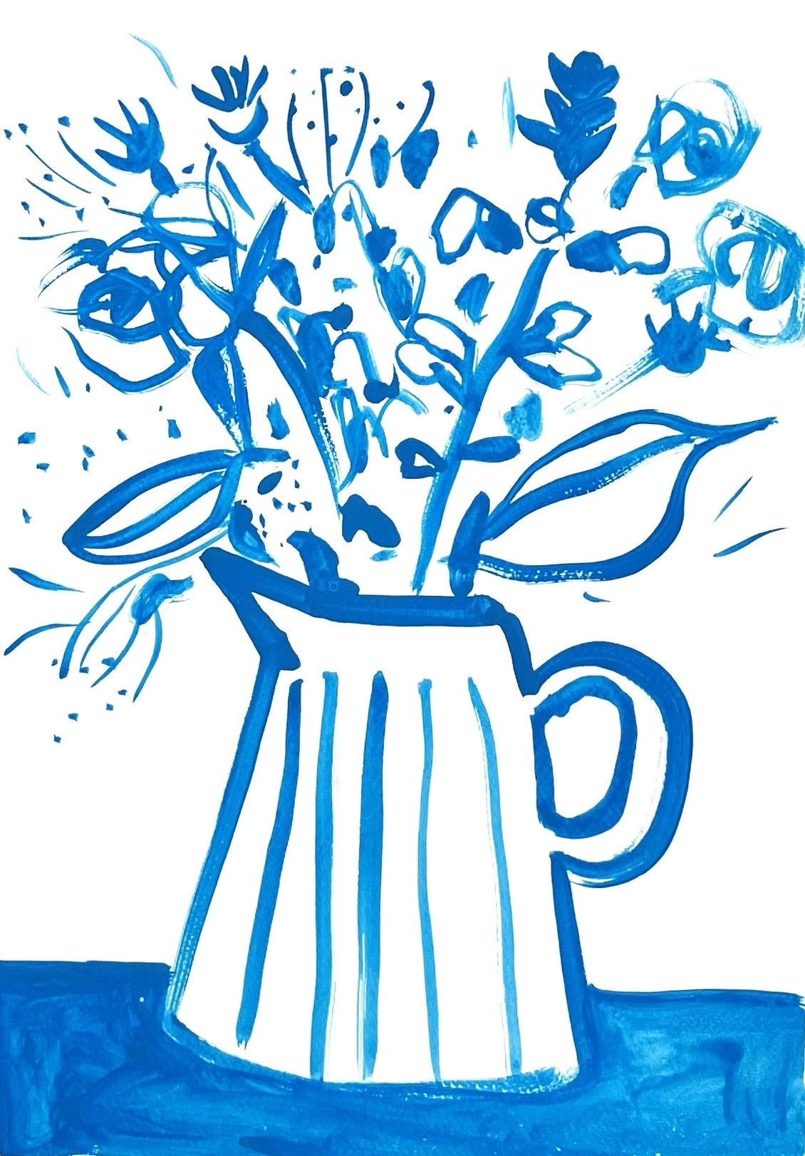 Cerulean Blue Roses I - limited edition digital print