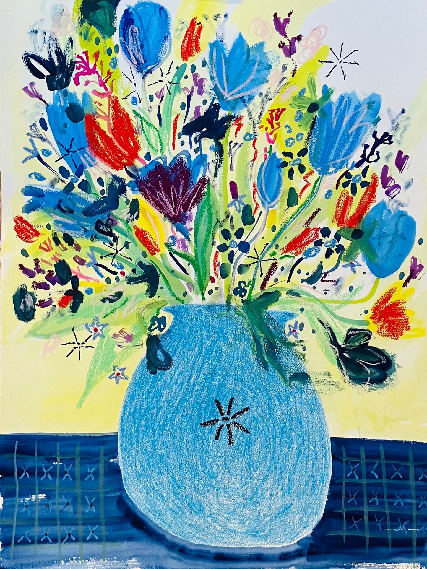 Watching - 97cm x 79cm. Framed