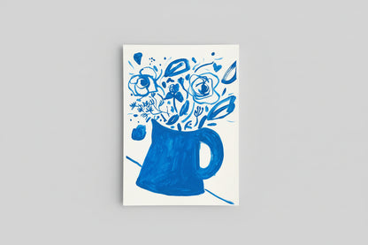 Cerulean blue roses II - A3