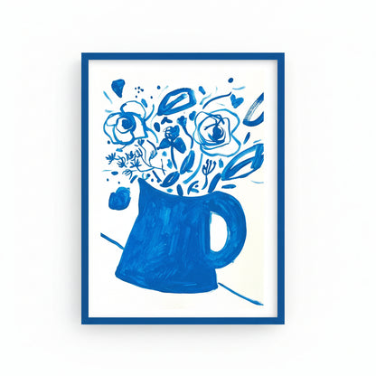 Cerulean blue roses II - A3
