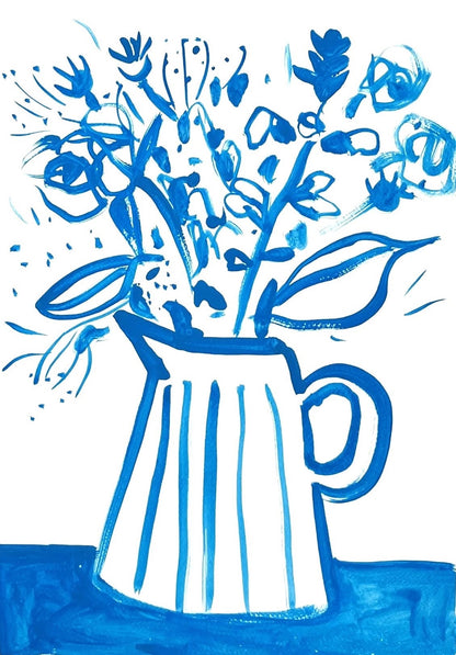 Cerulean Blue Roses I - A3
