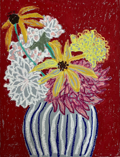 Dahlias Deep Red II - A4