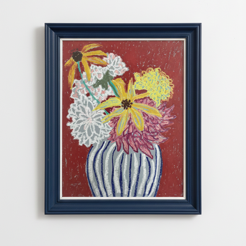 Dahlias Deep Red II A4