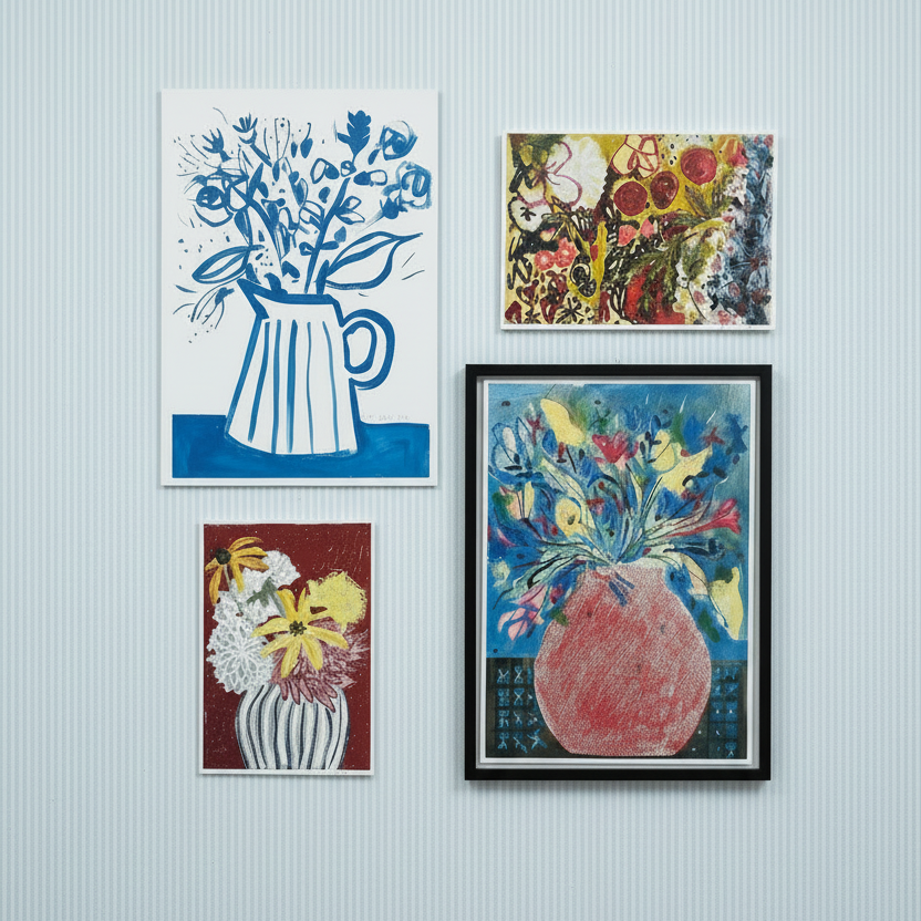 Dahlias Deep Red II A4