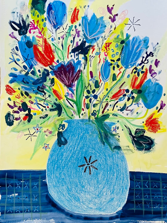 Watching - 97cm x 79cm. Framed